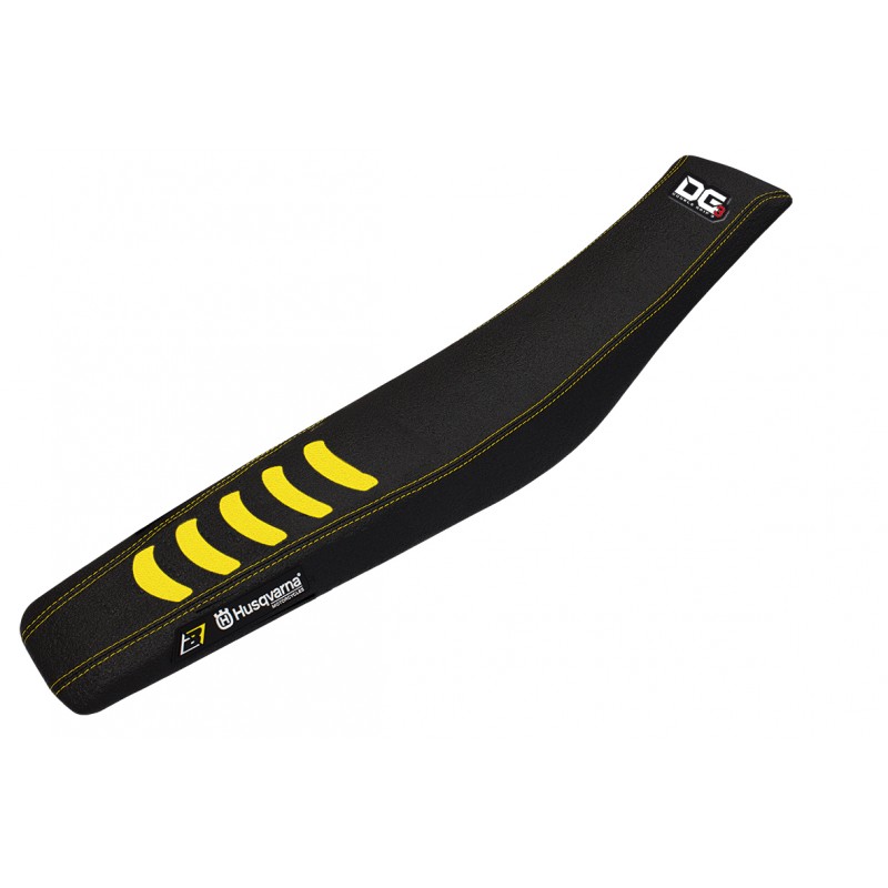 HOUSSE SELLE DOUBLE GRIP3TE-TC250/450/510 05-07 NOIR JAUNE