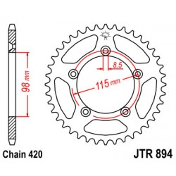 COURONNE ACIER JT 48DENTSSTEEL STEEL