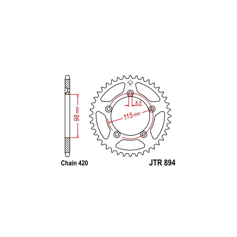 COURONNE ACIER JT 48DENTSSTEEL STEEL