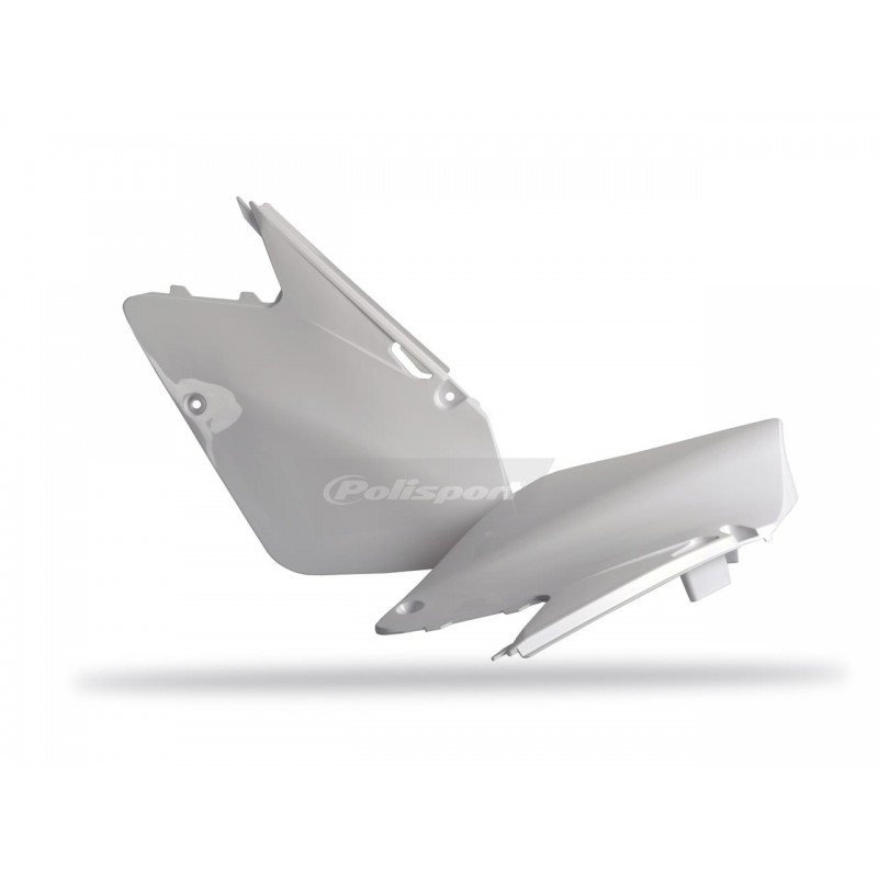 PLAQ. LATERALES POLISPORTRM125/250 01-08 BLANC