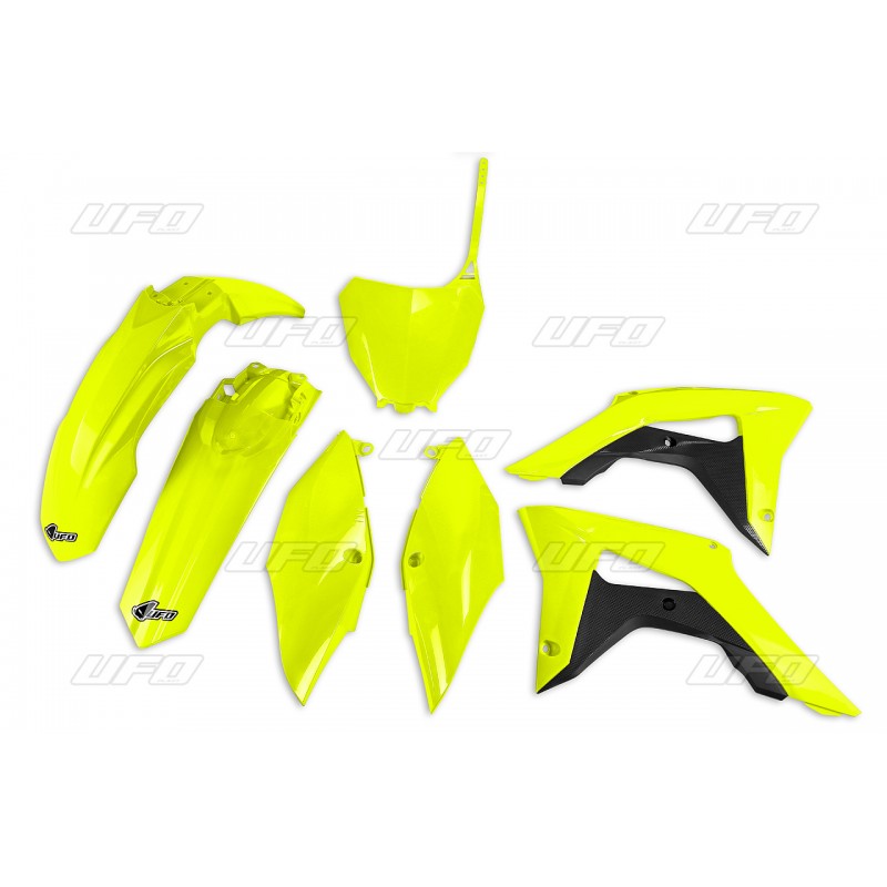 KIT PLASTIQUES UFOCRF250R 18 CRF450R 17-18 JAUNE FLUO