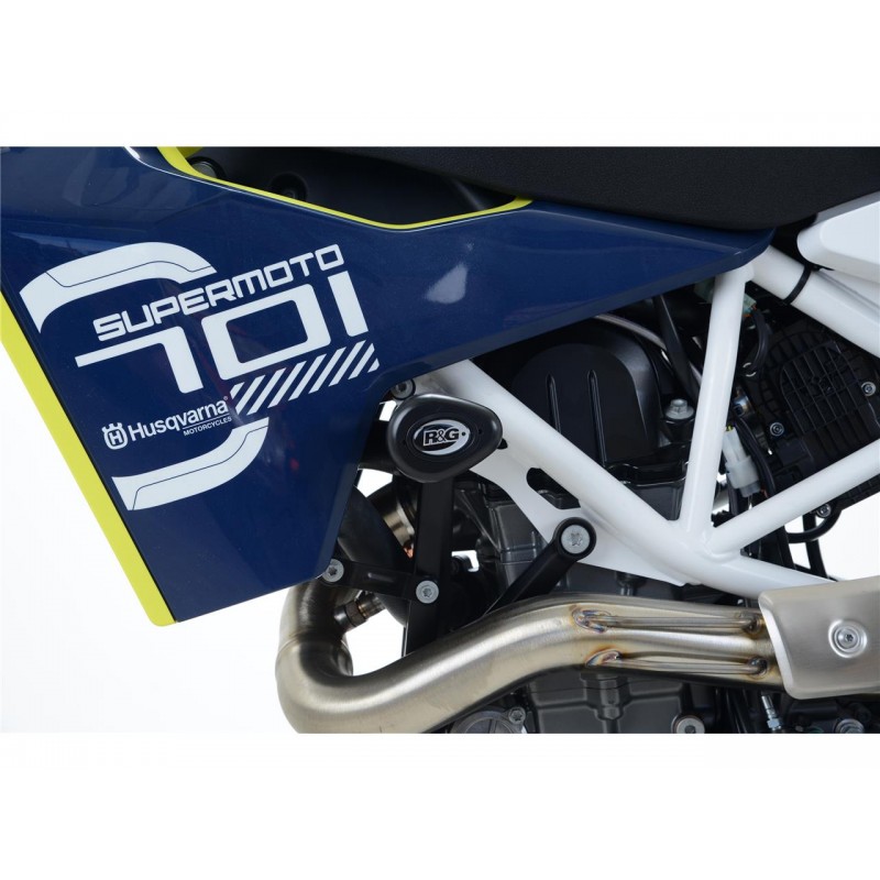 TAMPONS AERO R&GHUSQVARNA 701 SUPERMOTO NOIR  AVEC KIT FIXATION