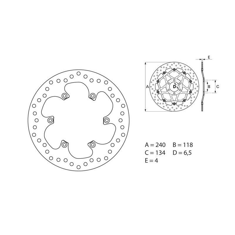 DISQUE AR.BREMBO 68B40784DRZ 400SM 05-09