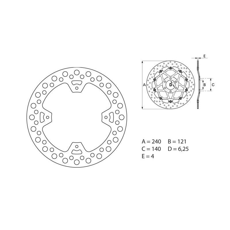 DISQUE AR.BREMBO 68B40786450 CRF-R 02-10