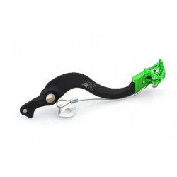 PEDALE DE FREIN ARTKX85/100 01-17 ALU NOIR/EMBOUT VERT