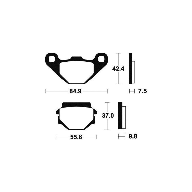 PLAQUETTES FREIN MO46AV KTM '89-90 AV KDX200 '86-92