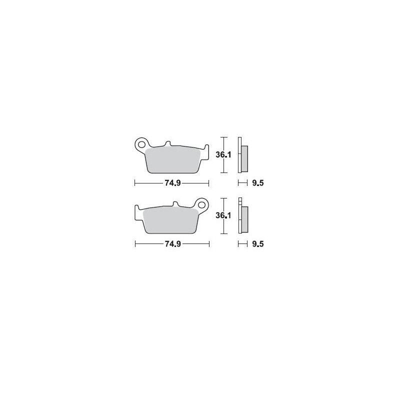 PLAQUETTE BRAKING 701CM44AR HOND 2T-07 KAW 2T-07 AR RM 2T-07 YAM 2