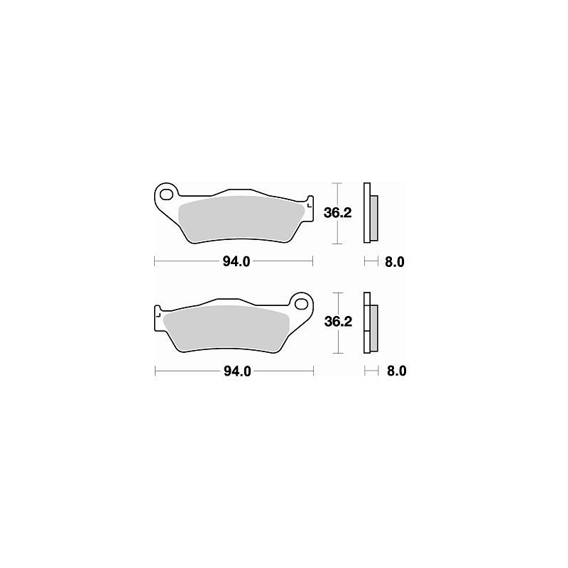 PLAQUETTE BRAKING 746CM44KTM 2T SX EXC 93-08 KTM 4T EXC F SX F 08