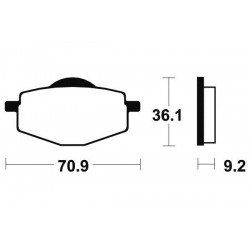 PLAQUETTES FREIN MR75AR TDR125 '93- AR XT600E '90-