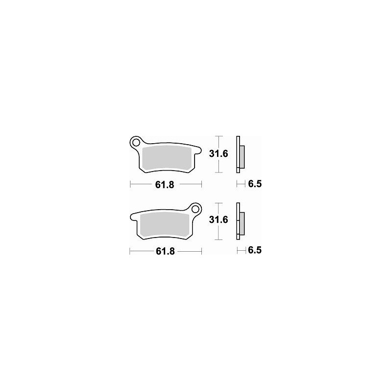 PLAQUETTE BRAKING 873CM44SX65 02-08 SX 85 03-08 AVT + AR