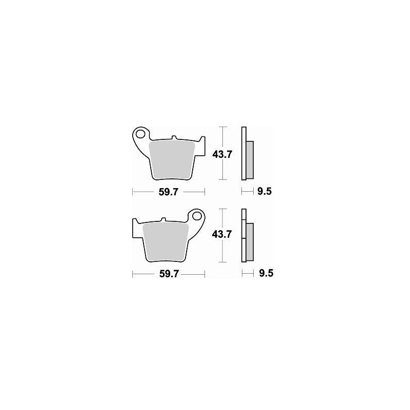 PLAQUETTE BRAKING 886CM44CR125 250 02-08 AR CRF250 04-08AR450 02-08AR