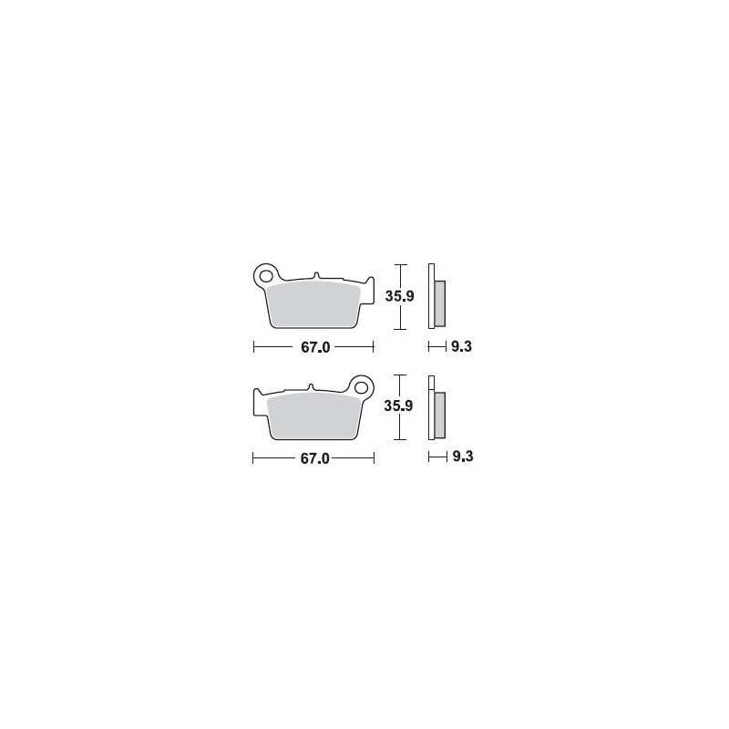 PLAQUETTE BRAKING 890CM46KXF RMZ250 06-08AR 450AR YZF250 450 06-08 AR