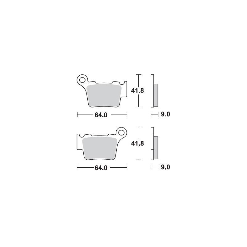 PLAQUETTE BRAKING 891CM44KTM 2T SX EXC 93-08 AR KTM 4T EXC F SX F 0