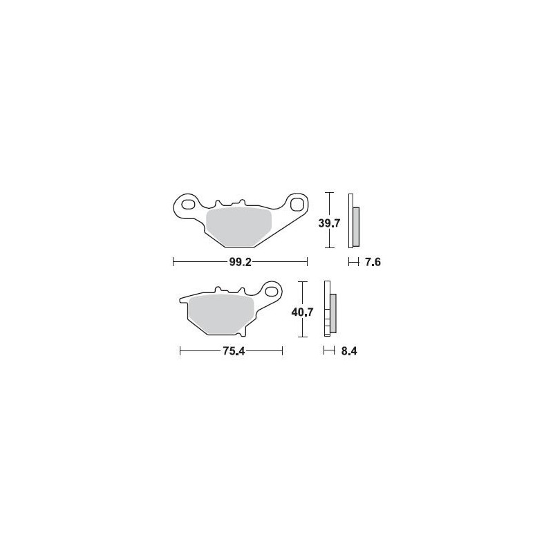 PLAQUETTE BRAKING 905CM44RM85 05-07 AR