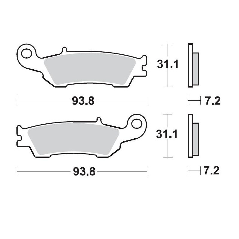 PLAQUETTE BRAKING 929CM44YZF 250 07-08 450 08