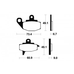 PLAQUETTES FREIN MA102AV KX125-250 '87-88 AV LKLR650 '87-97