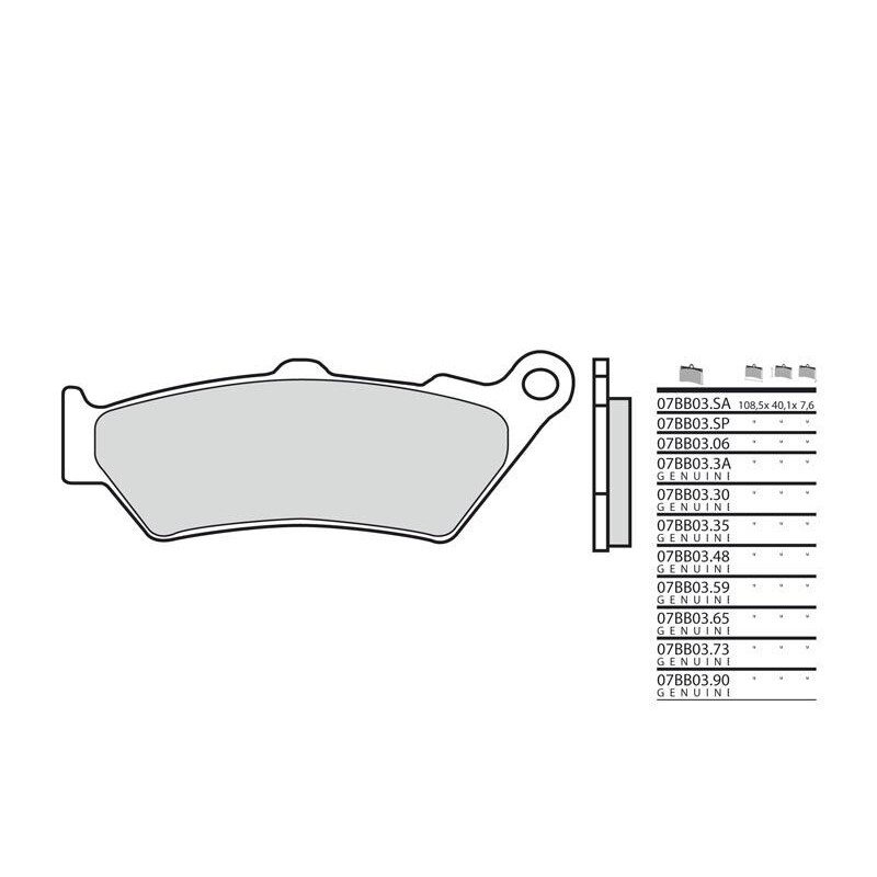 PLAQ.BREMBO.ORIG 07BB0390AV 990 ADVENTURE 06-10 AV 650 NX DOMINATOR '