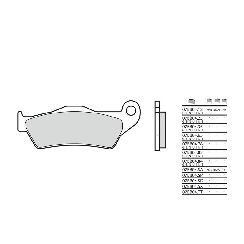 PLAQ.BREMBO.ORIG 07BB0483AV MONSTER 695 '06 AV S2R 800 '05