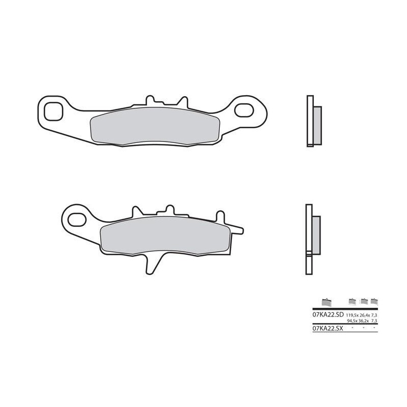 PLAQ.BREMBO 07KA22SXAV  KX8085100 '97-01