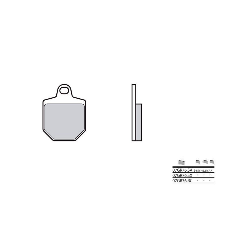 PLAQ.BREMBO 07GR76RCAV KTM SMR450 '07 SMR560 '06-07