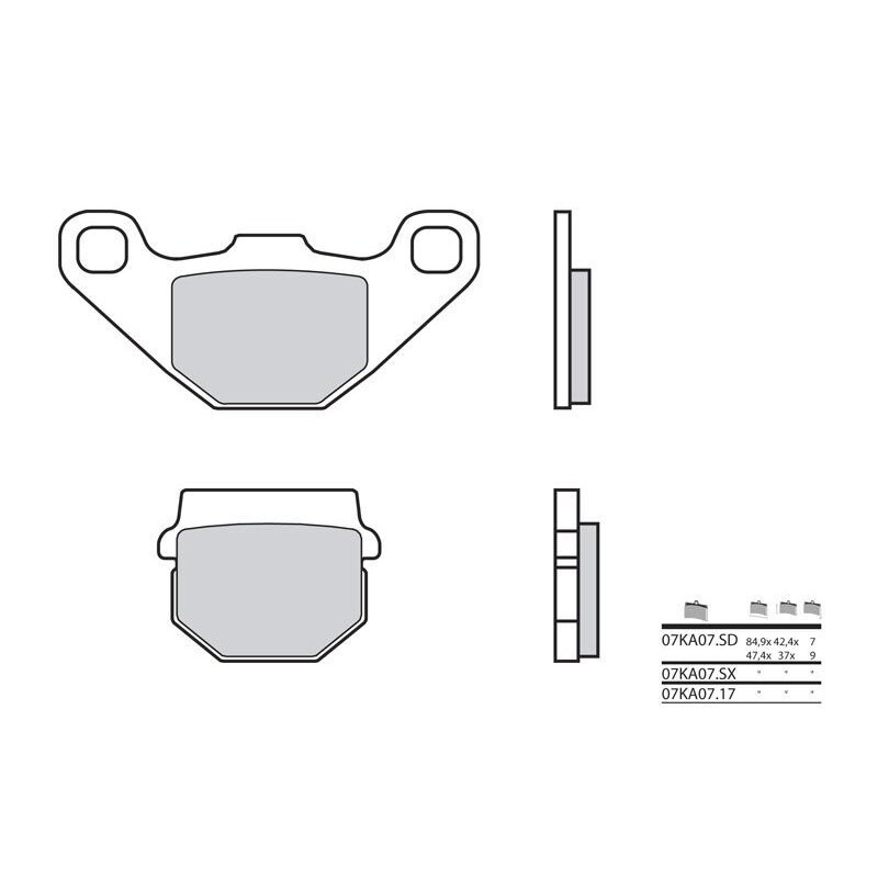 PLAQ.BREMBO 07KA07SDAV  KX80 '84-96 AV KDX125 '90-