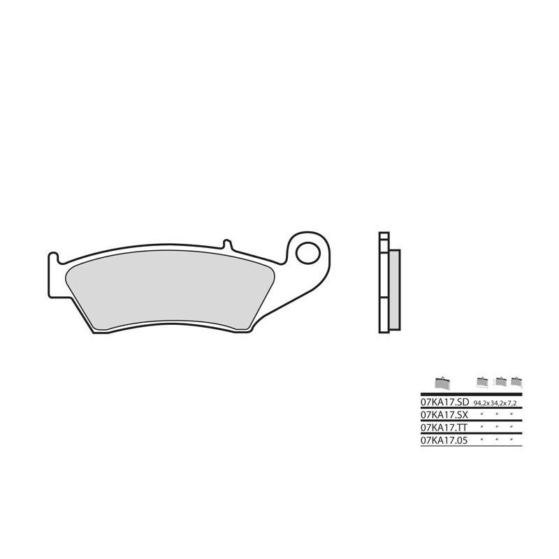 PLAQ.BREMBO 07KA17SDAV  XR400R '96 AV DR350 '97-