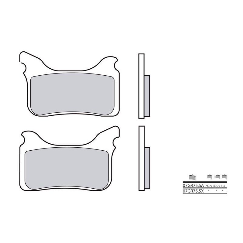 PLAQ.BREMBO 07GR75SXAV KTM SMR450 '05-06 SMR525 '05