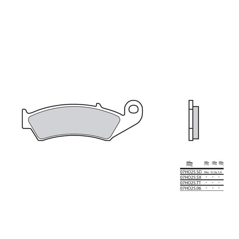 PLAQ.BREMBO 07HO25SDAV  CR125250 87-94 XR250-350-500-600