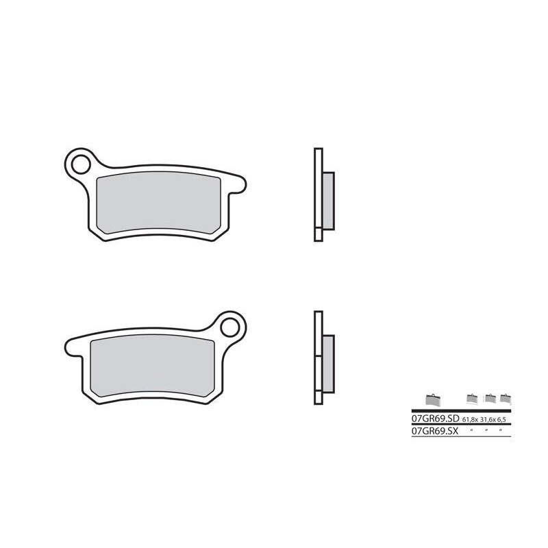 PLAQ.BREMBO 07GR69SXAV  KTM6585 '02-04