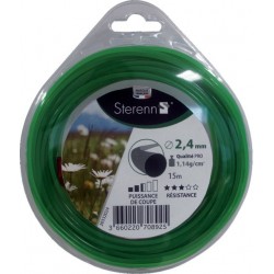 Fil nylon rond débrousailleuse dévidoir 15 mètres