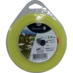 Fil nylon rond débrousailleuse dévidoir 15 mètres