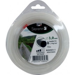 Fil nylon rond débrousailleuse dévidoir 15 mètres